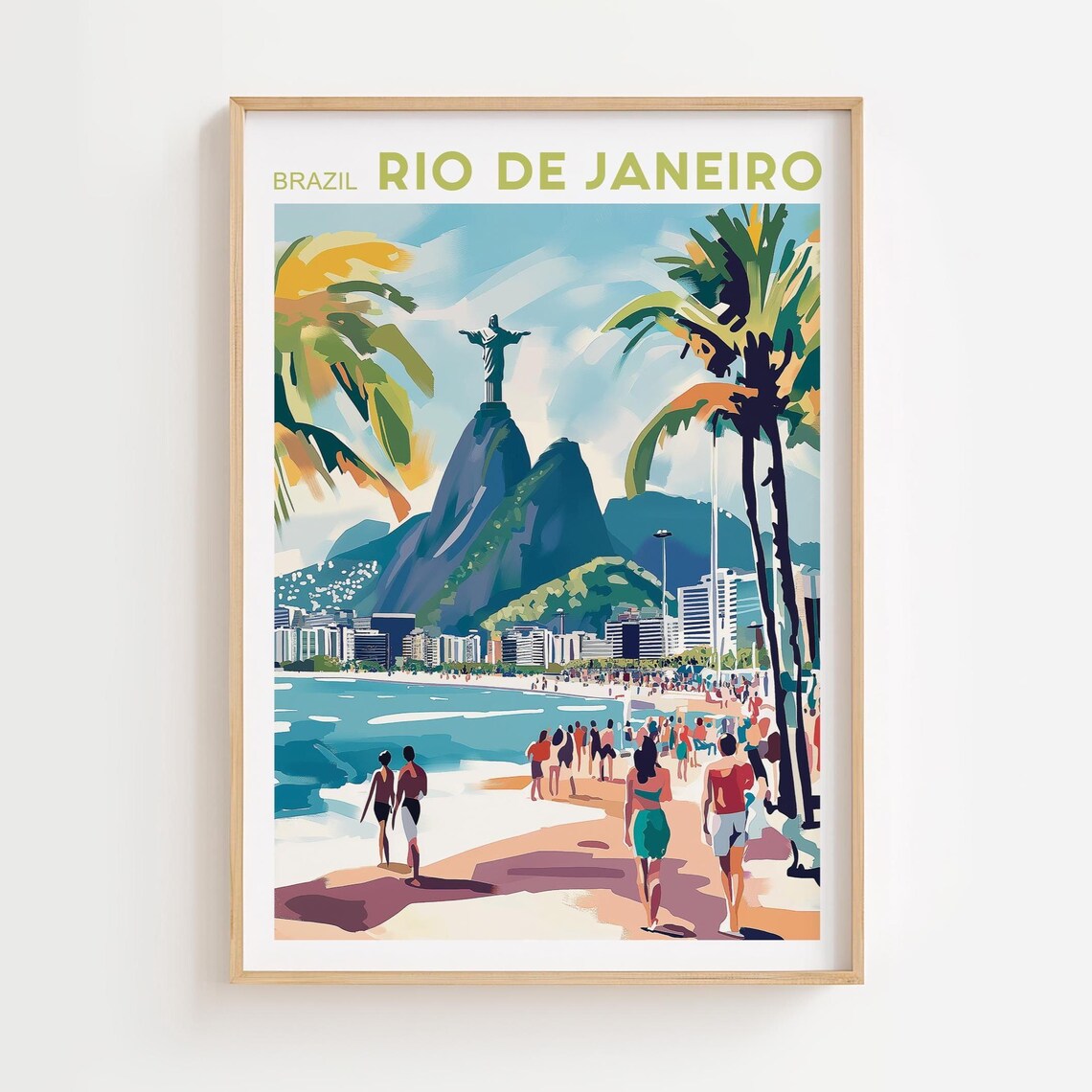 Rio De Janeiro City Travel Print Brazil Poster Wall Art