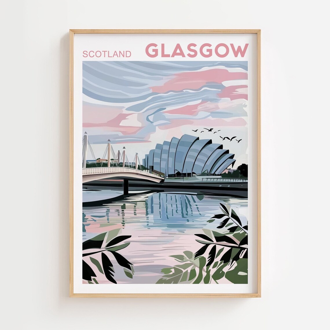 Glasgow Armadillo Scotland Wall Travel Poster
