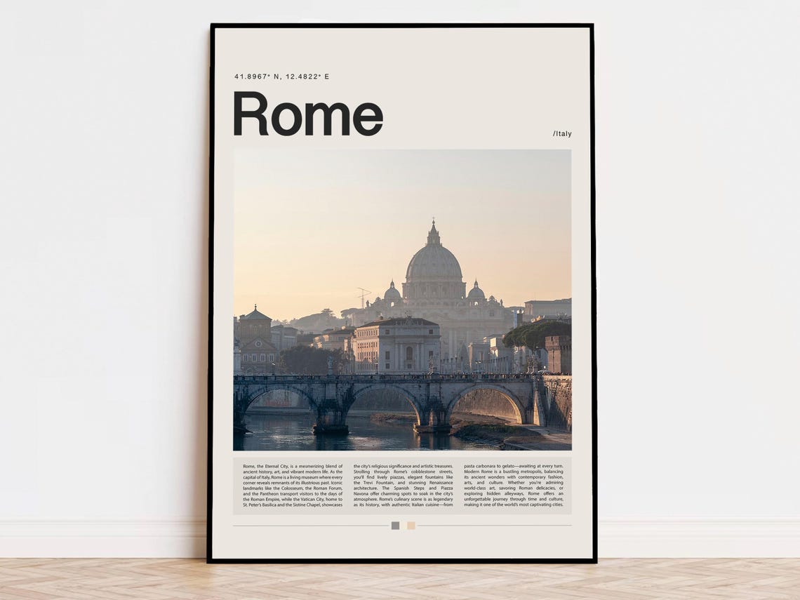 Rome Poster Rome Print Rome Wall Art Rome Gift Rome Travel Poster Rome Photo Italy Print Italy Poster Italy Travel Art Italy Poster