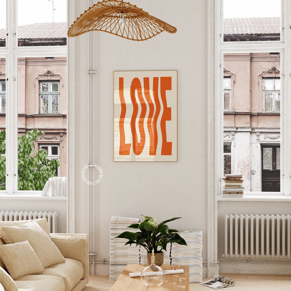 Love Print, Retro Preppy Valentine Wall Art - Image 3