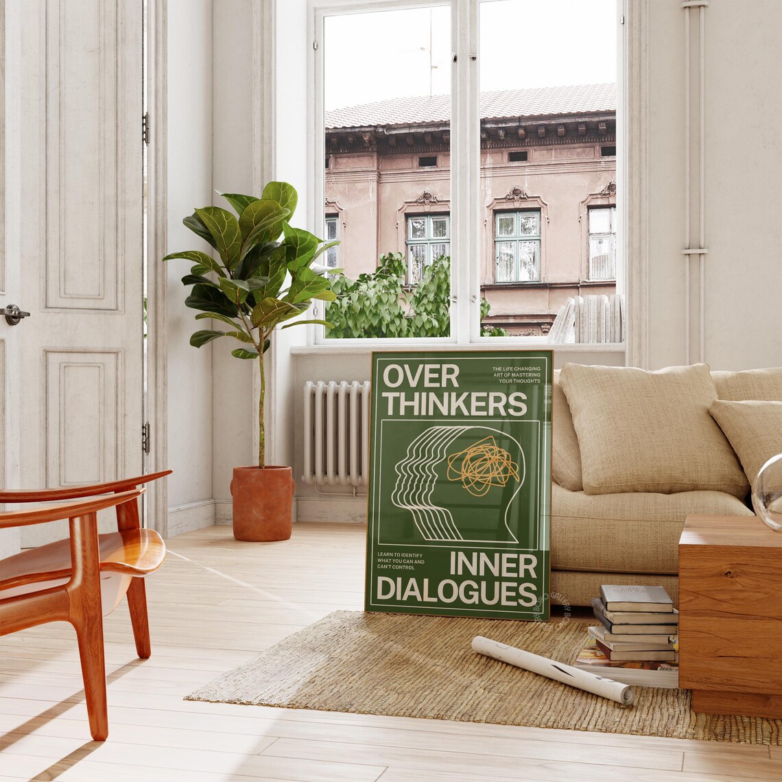 Green Retro Quote Art Print, Bar Cart Decor - Image 3