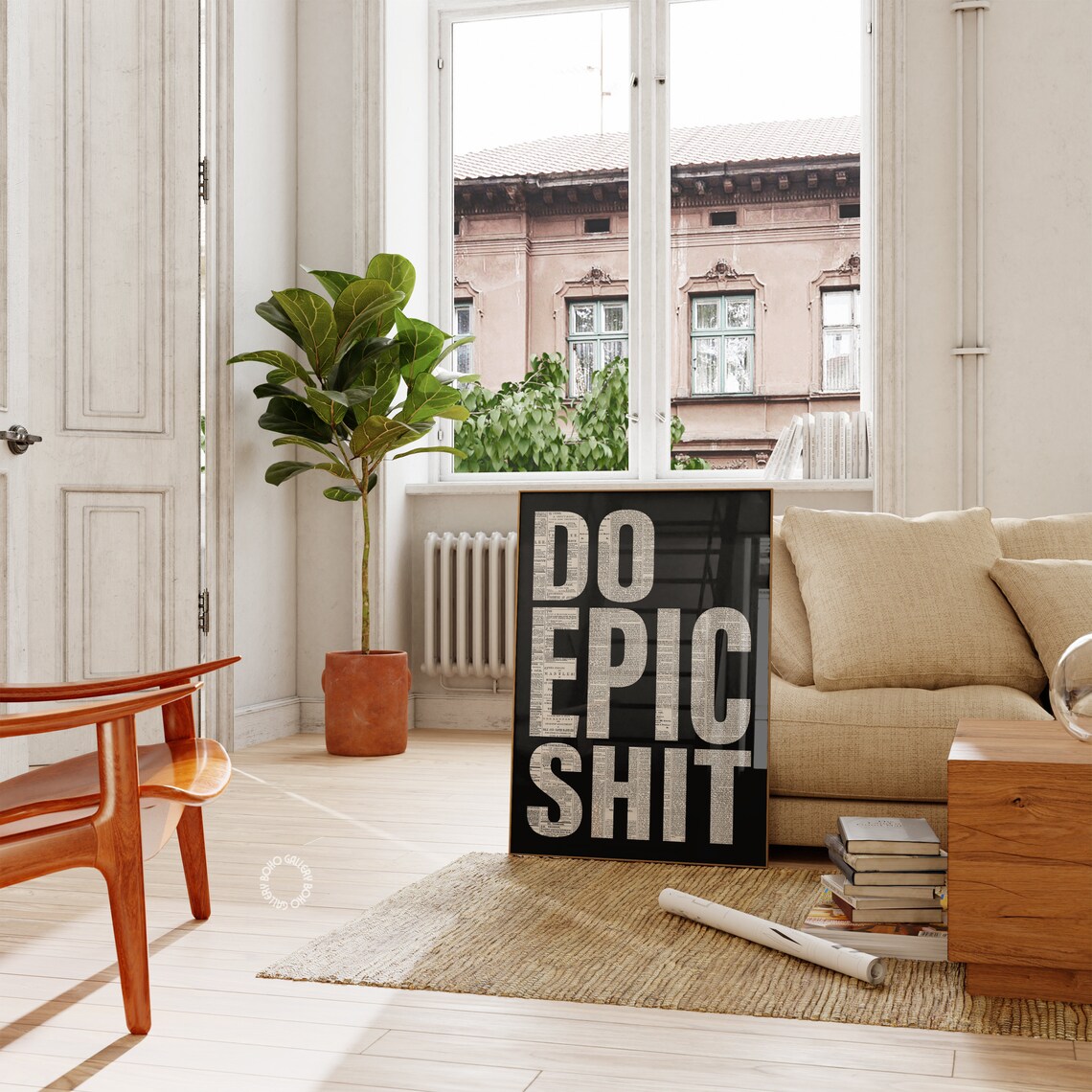 Trendy Newspaper Typography Print, 70s Retro - Image 3