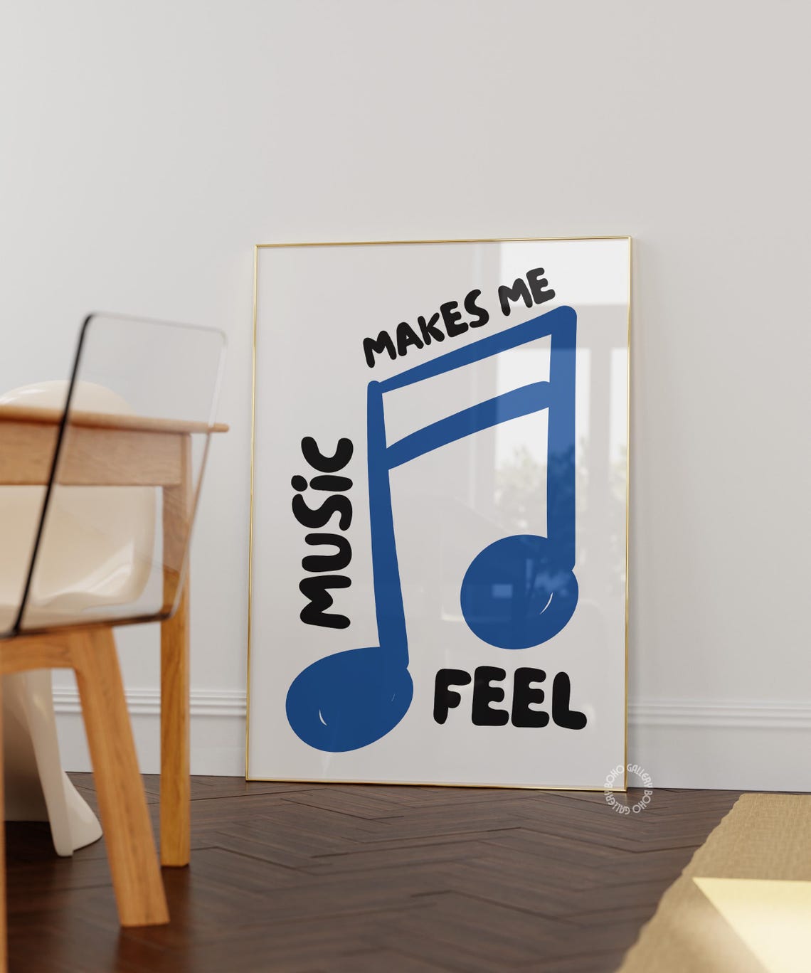 Music Wall Art Blue Poster Retro Groovy Print Gift Music Lover Home Vintage Exhibition French Poster Trendy Gift Aesthetic Music Poster - Image 2