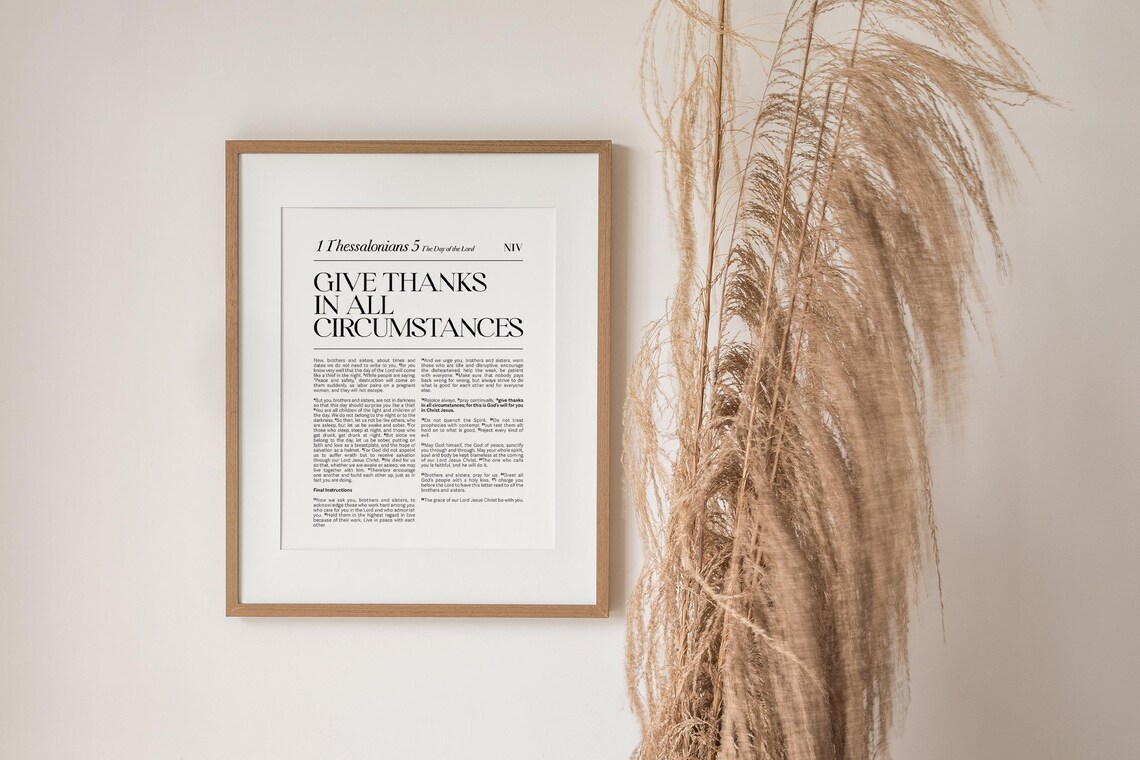 1 Thessalonians 5 Bible Verse Poster, Baptism Gift - Image 3