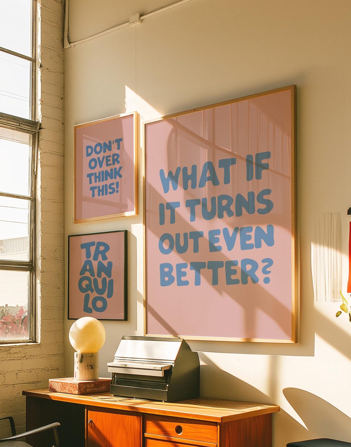What If It Turns Out Even Better Blue Pink Motivational Quote Poster - Image 3