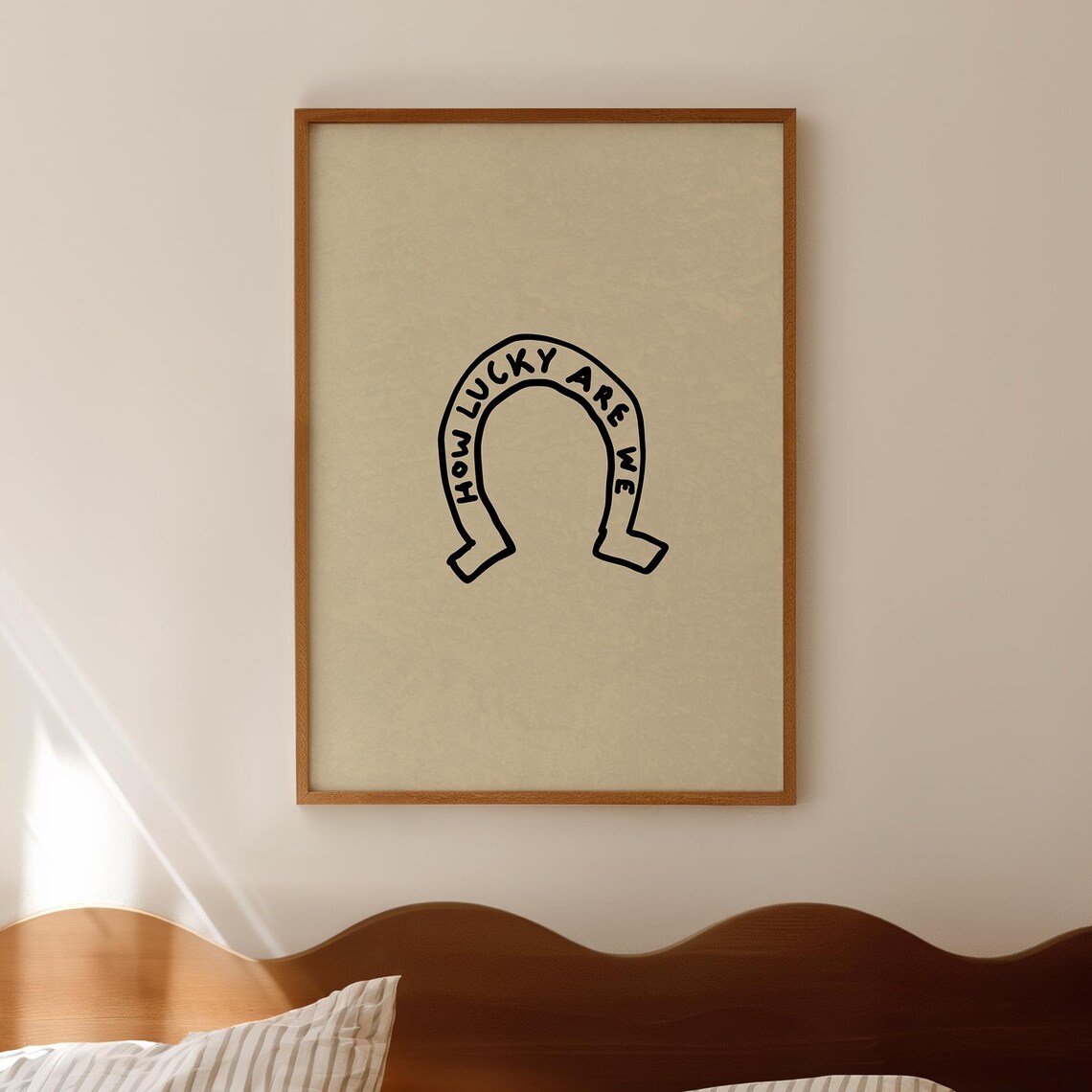 How Lucky Are We Print, Western Horseshoe Art