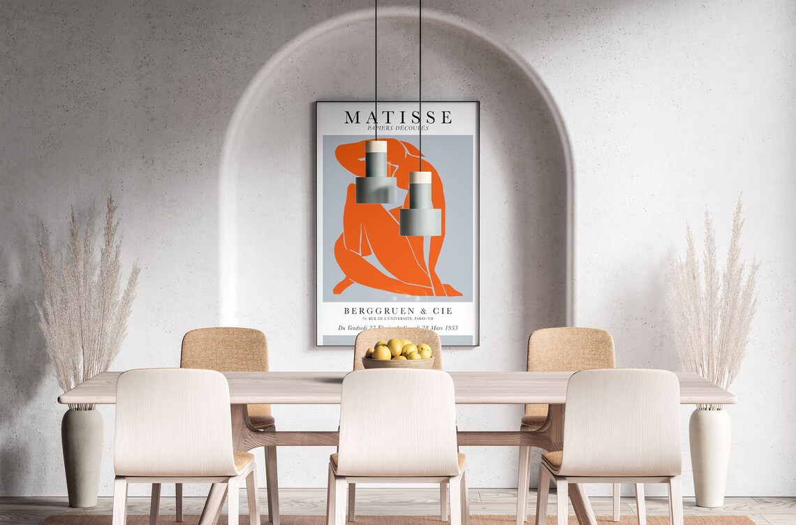 Matisse Blue Nude Papiers Decoupes Vintage Exhibition Art Poster - Image 5