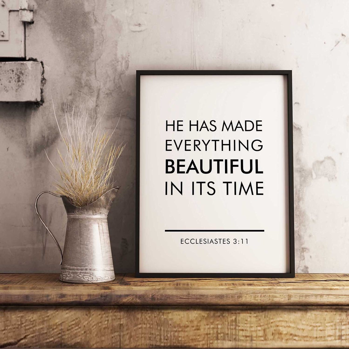 Ecclesiastes 311 Bible Verse Print Christian Inspirational Poster Unframed Poster Minimal Print Spiritual Scripture Art - Image 2