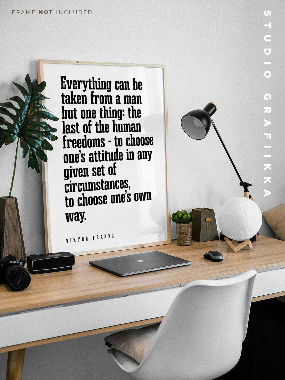 Viktor Frankl Last of the Human Freedoms Bold Serif Quote Poster - Image 2