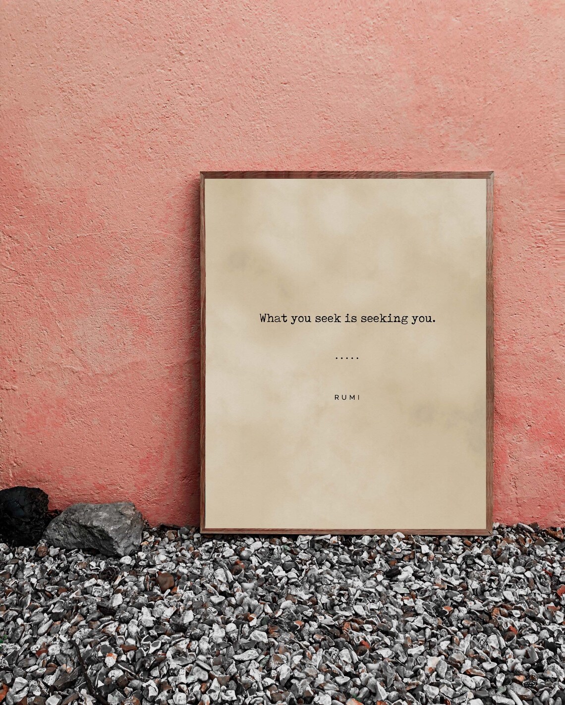 Rumi What You Seek Is Seeking You Minimalist Quote Art Poster - Image 2