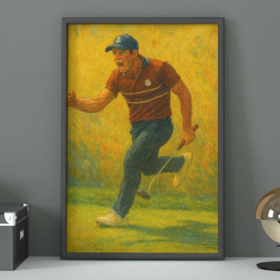 Viktor Hovland Ryder Cup Poster Vintage Golf Art Print