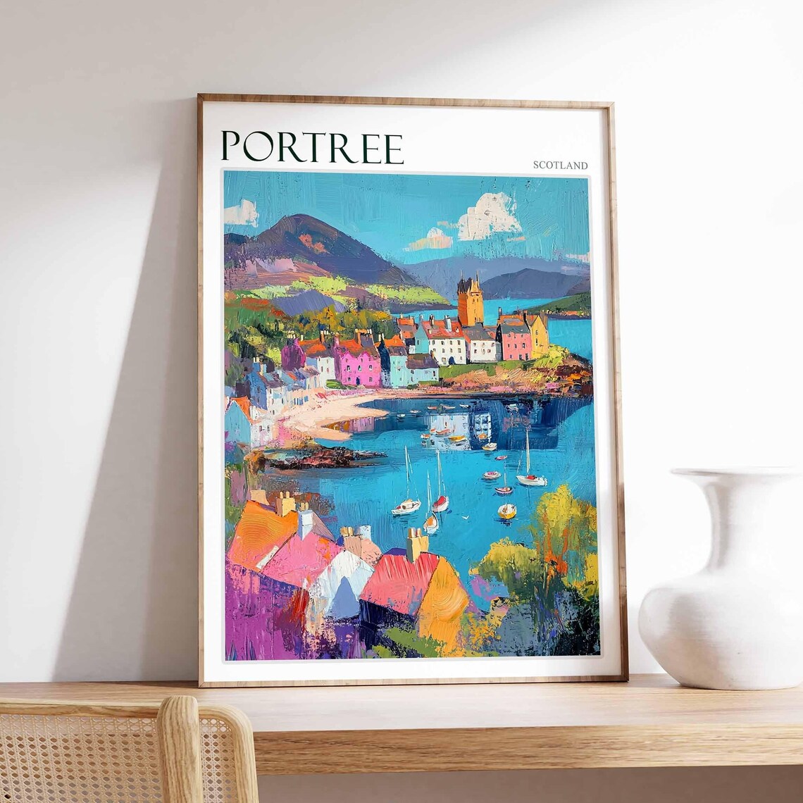 Portree Poster Scotland Poster Scottish Highlands Poster Isle Of Skye Poster Scottish Decor Portree Wall Decor Portree Travel Art