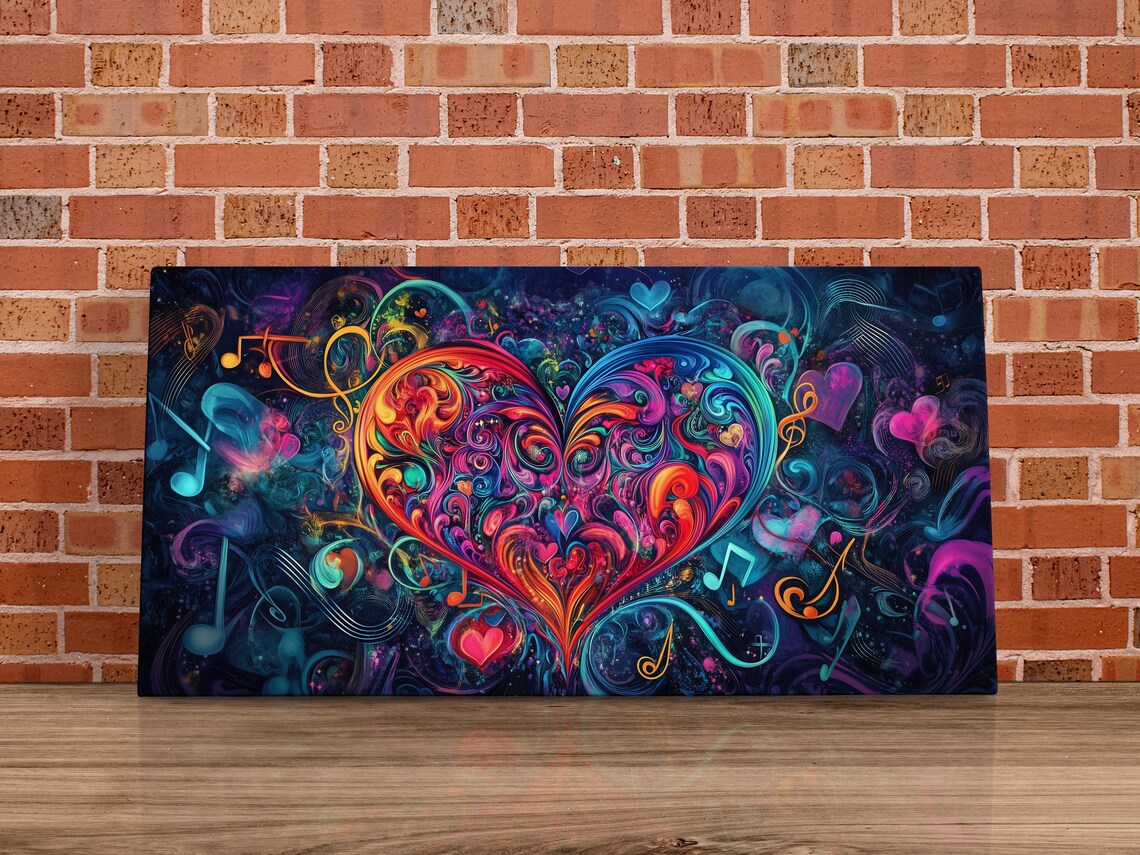 Neon Heart Glow, Valentines Day Wall Decor - Image 4