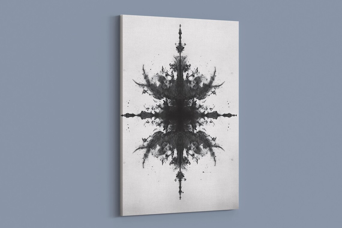 Black Ink Symmetry - Geometric Art Print - Image 2