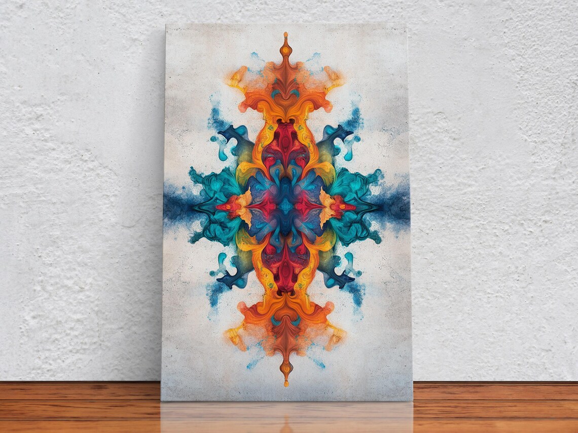 Red And Black Gradient Abstract Art Print