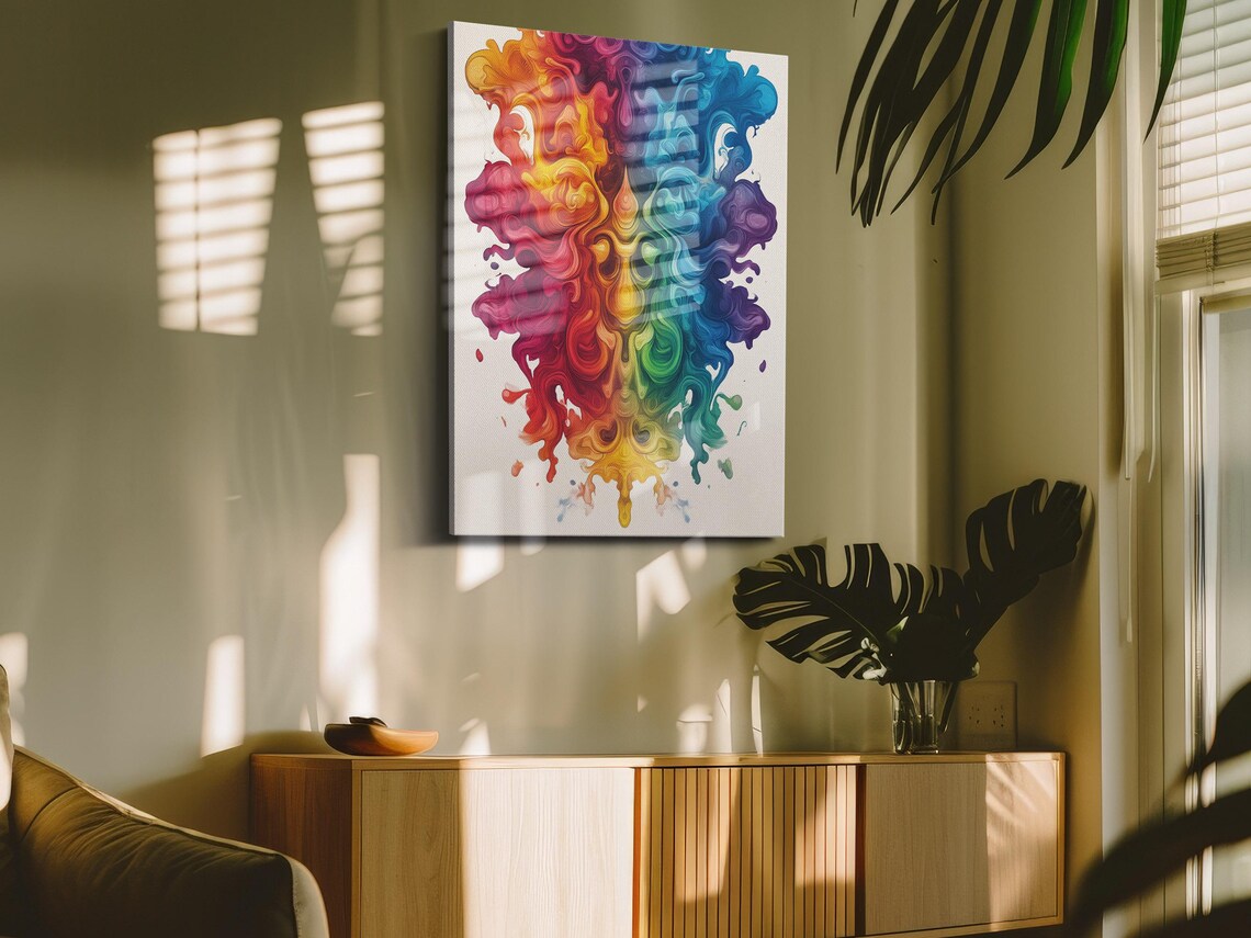 Rainbow Burst Bubble Design Poster Print - Image 4