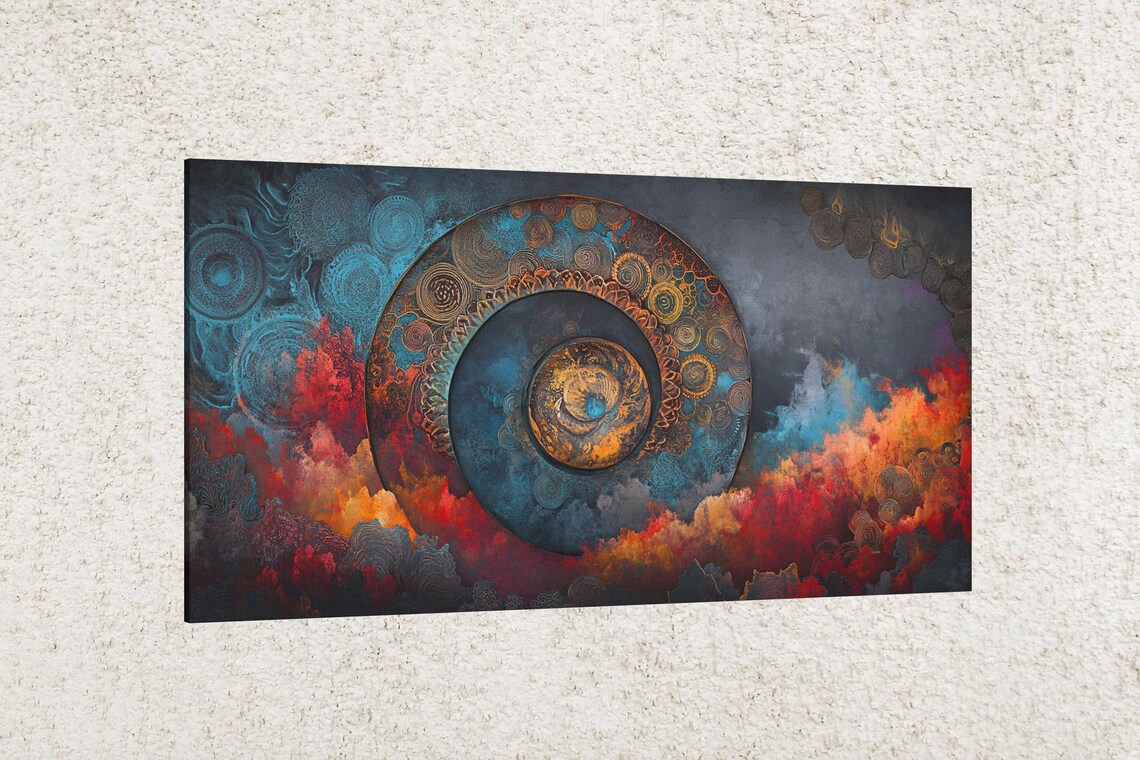Cosmic Spiral - Vivid Abstract Art Print - Image 2