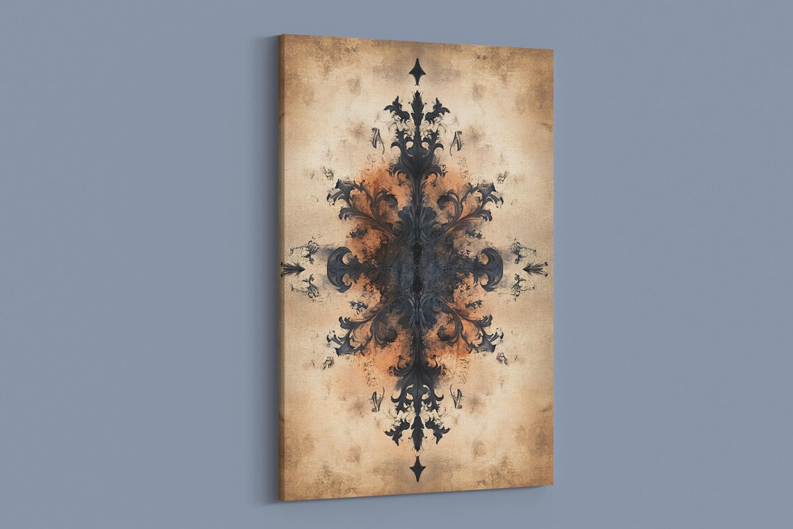 Ornate Floral Design, Botanical Art Print