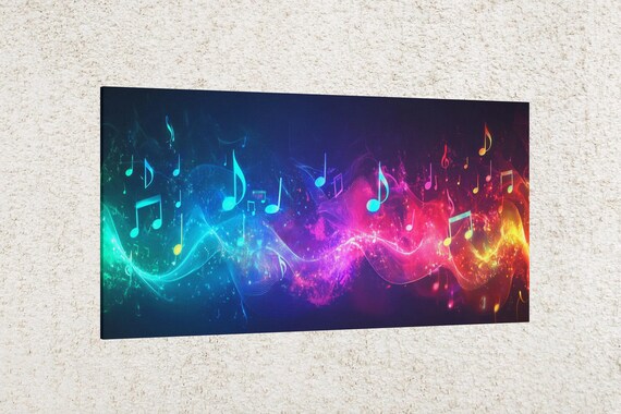 Musical Notes In Spectrum Art Print