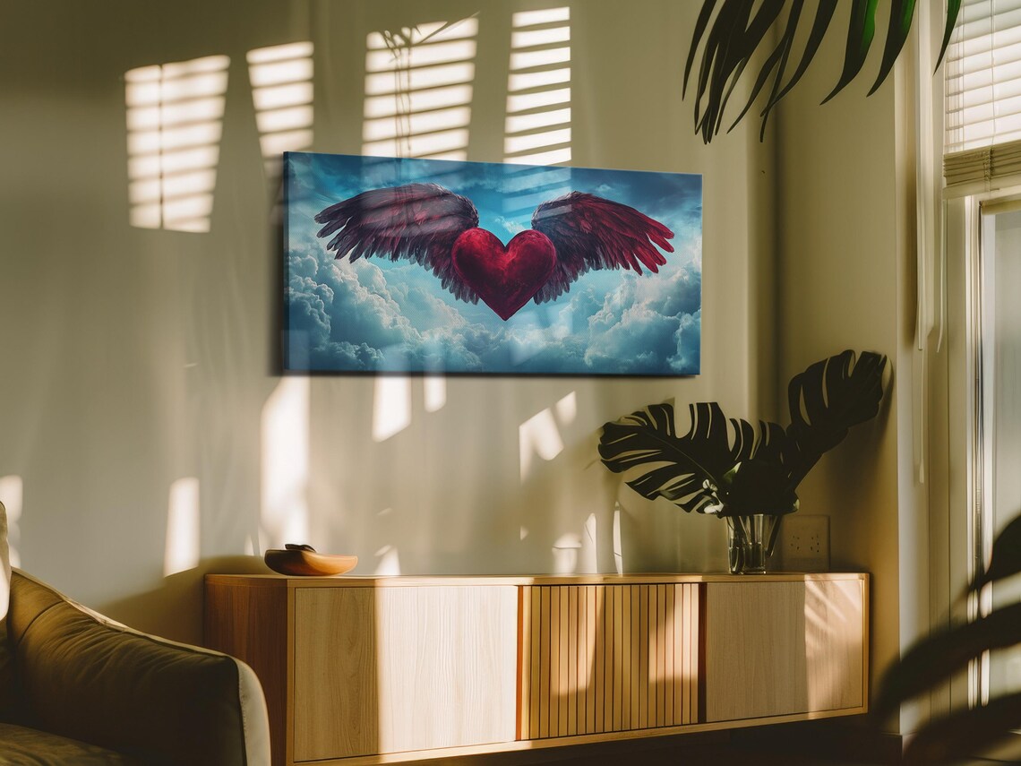 Soaring Love Heart Valentines Day Art Print - Image 3