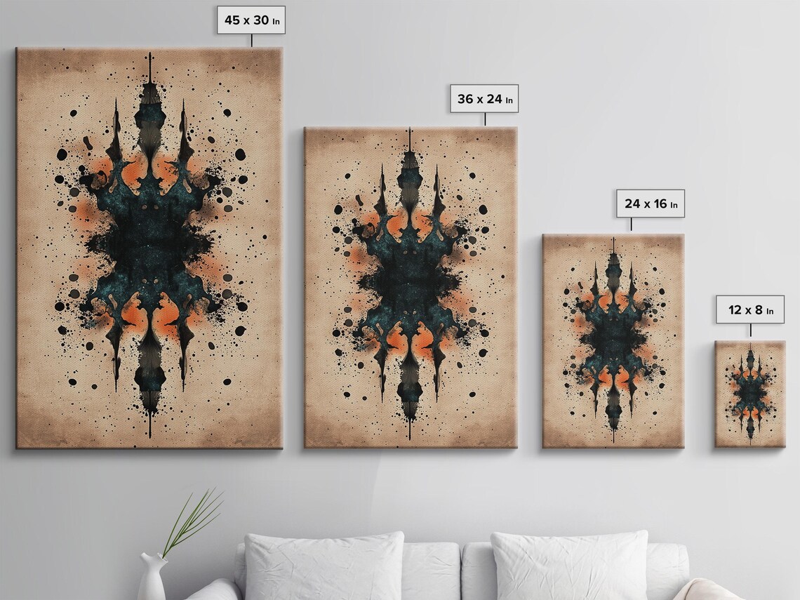Abstract Inkblot Symmetry Wall Art Print - Image 3