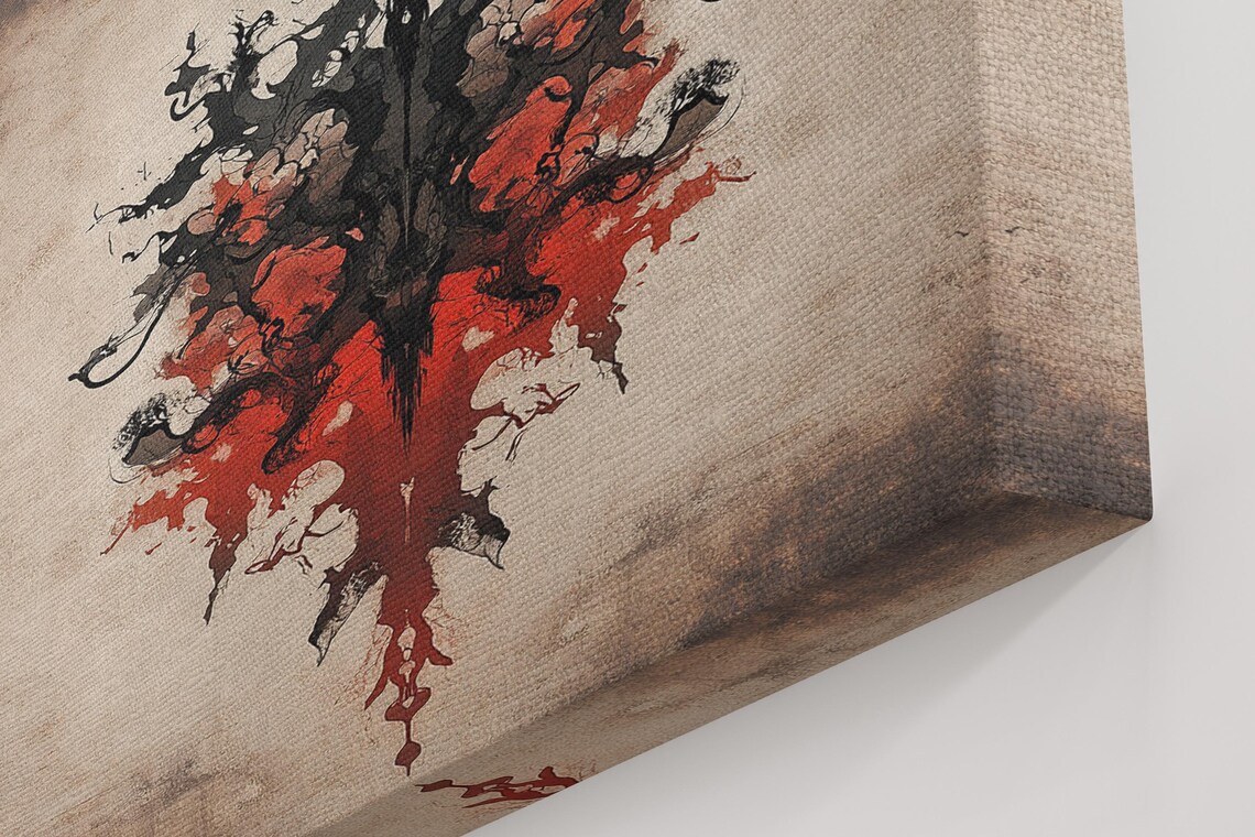 Dark Abstract Splatter, Modern Art Print - Image 5
