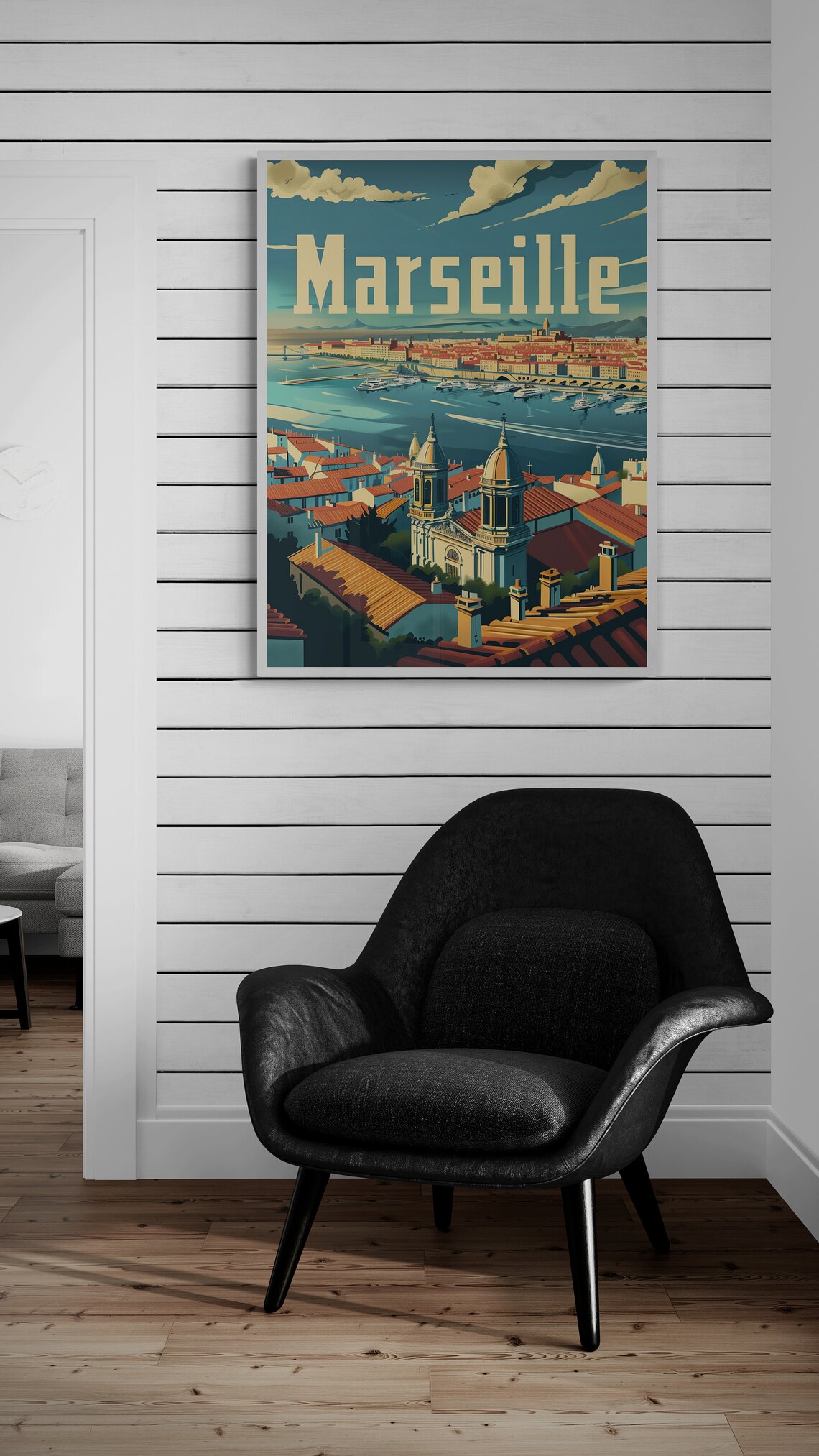 Marseille Harbor Panorama Vintage French Coastal City Poster - Image 5