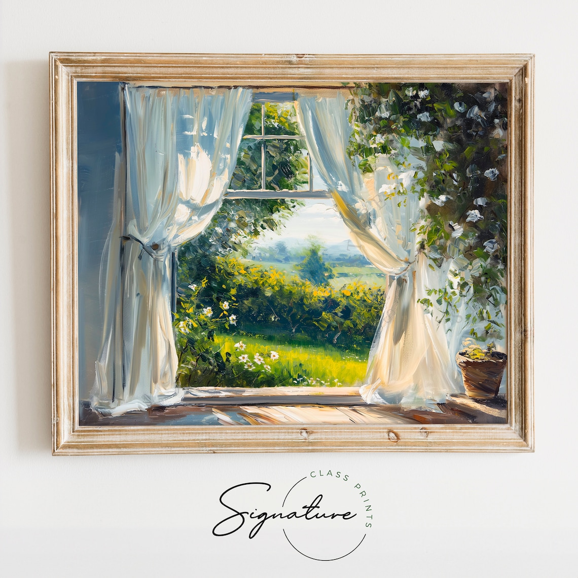 Calm Summer Breeze Vintage Style Scene Art Print