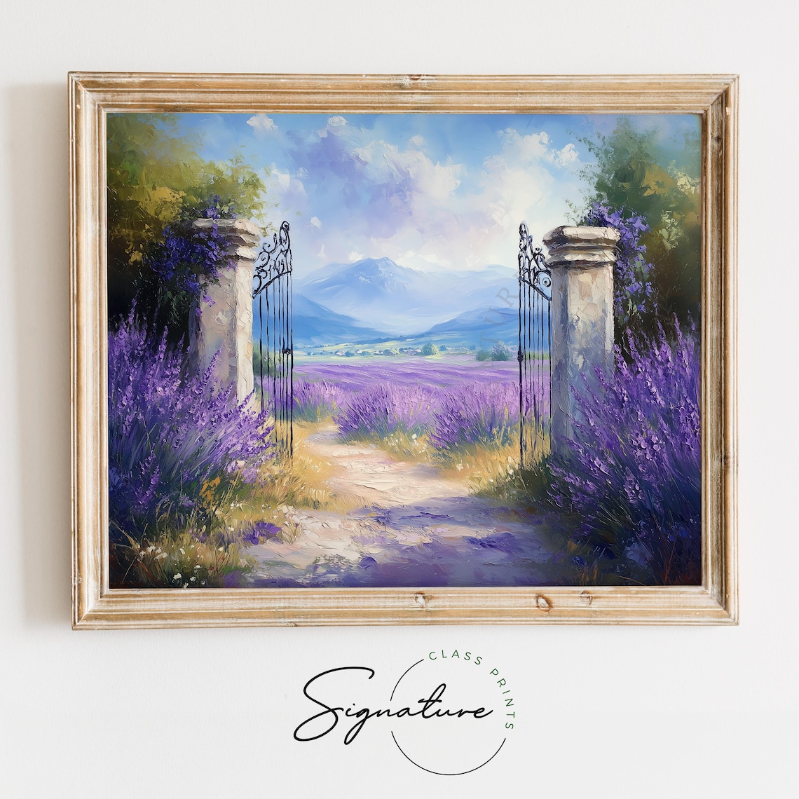 Lavender Field Iron Gates Provence France Countryside Landscape Poster