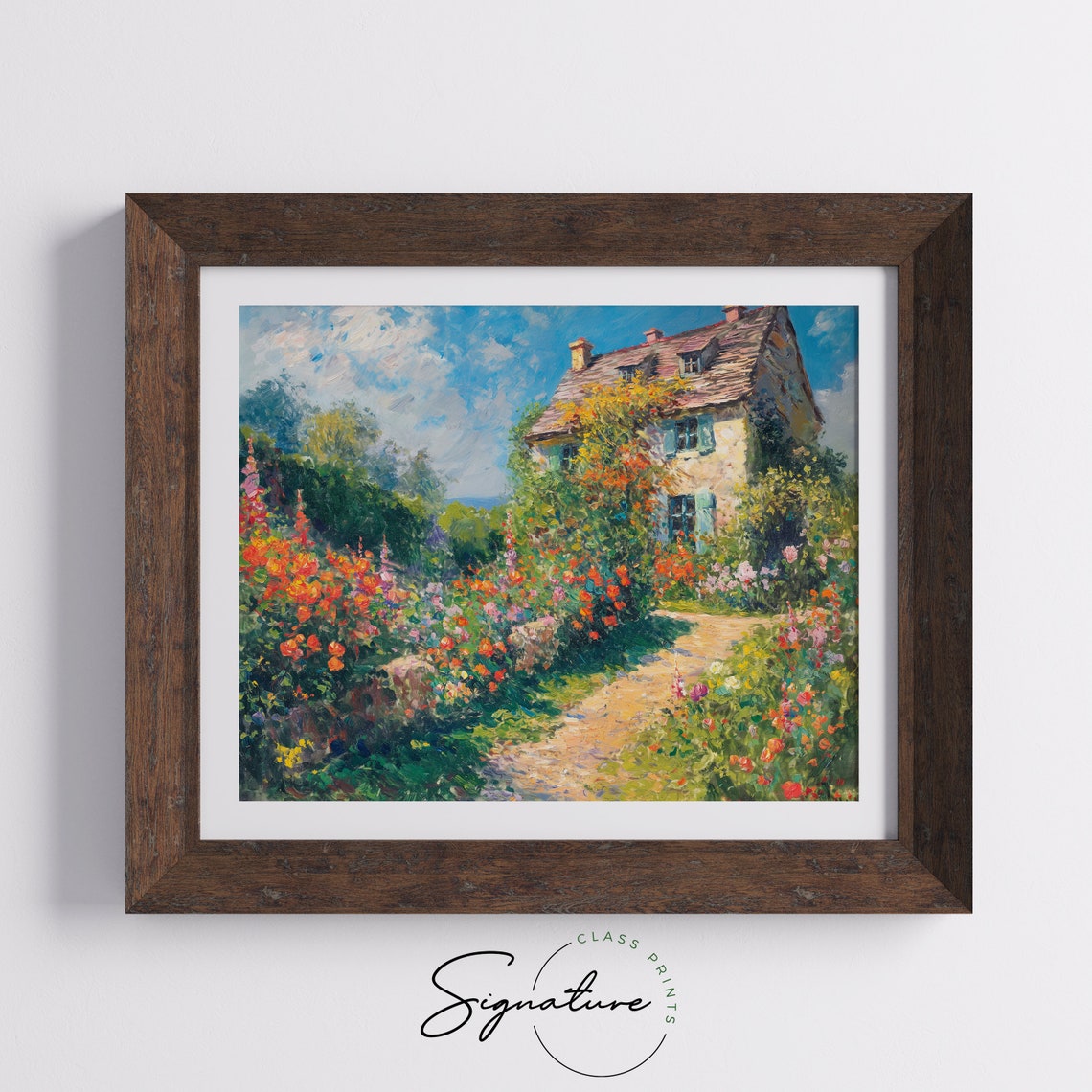 Artists Garden Cottage Blooming Flower Path Vintage Oil Poster - Image 5