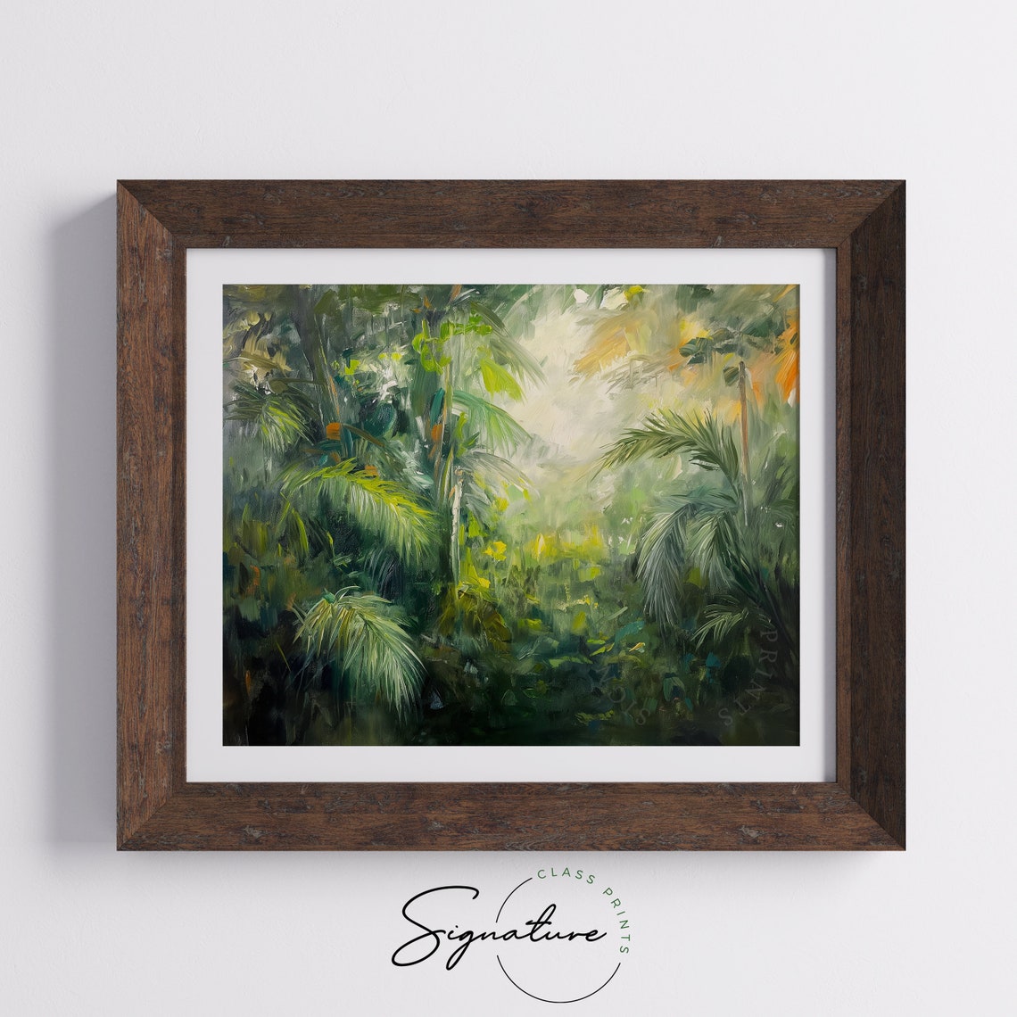 Rainforest Canopy At Dawn Art Serene Jungle Scene Lush Nature Landscape Tranquil Tropical Decor Rustic Wall Art 895 - Image 5