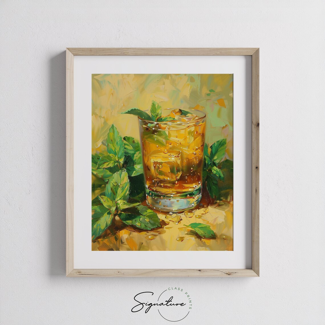 Iced Mint Tea Glass with Fresh Mint Leaves Summer Drink Poster - Image 3