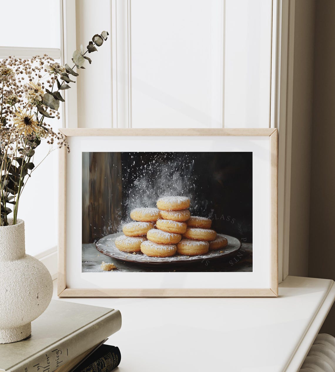 Powdered Sugar Cookies Stack Holiday Baking Festive Treats Poster - Image 6