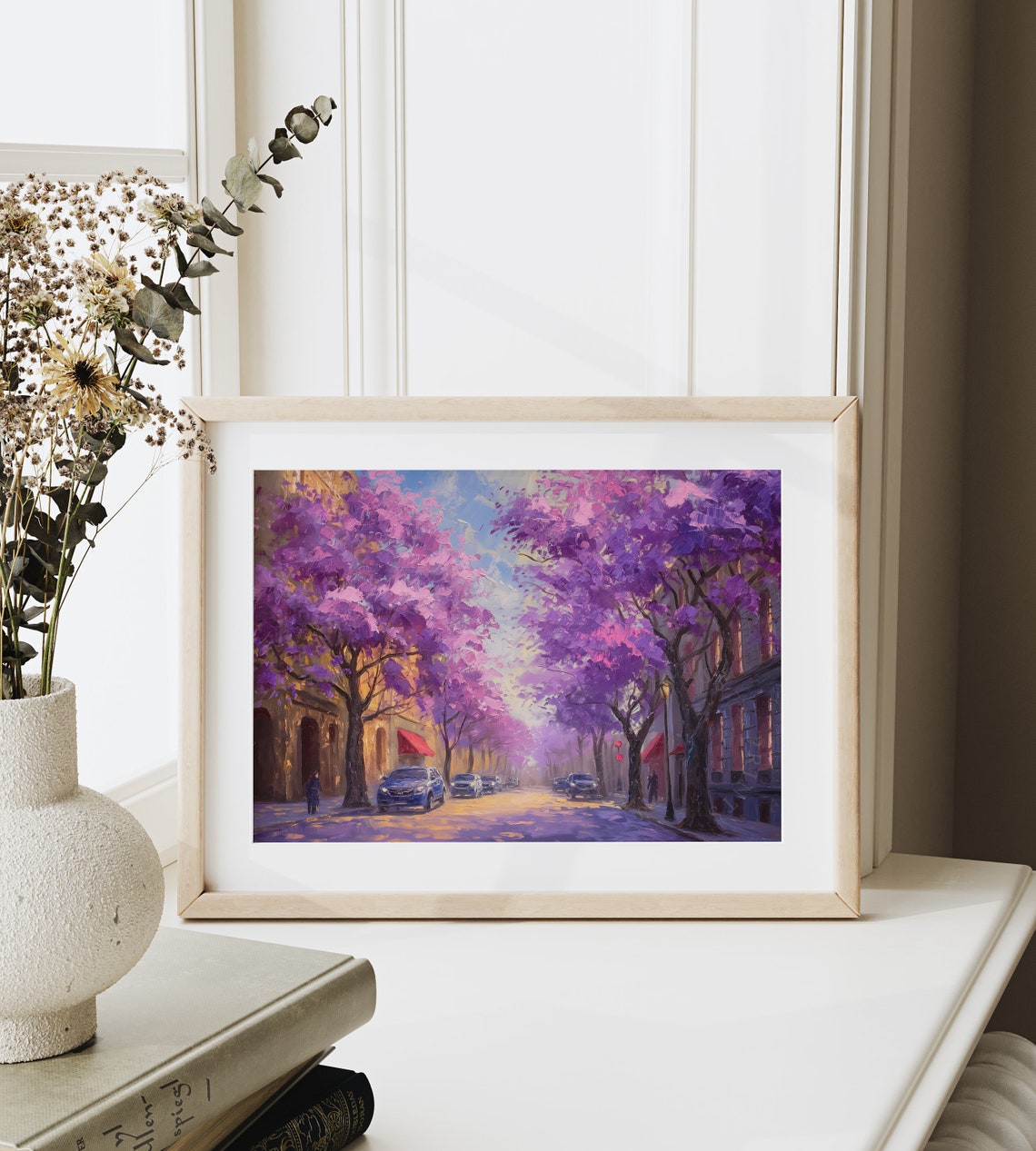 Blooming Jacaranda Trees On European Street Spring City Poster - Image 6