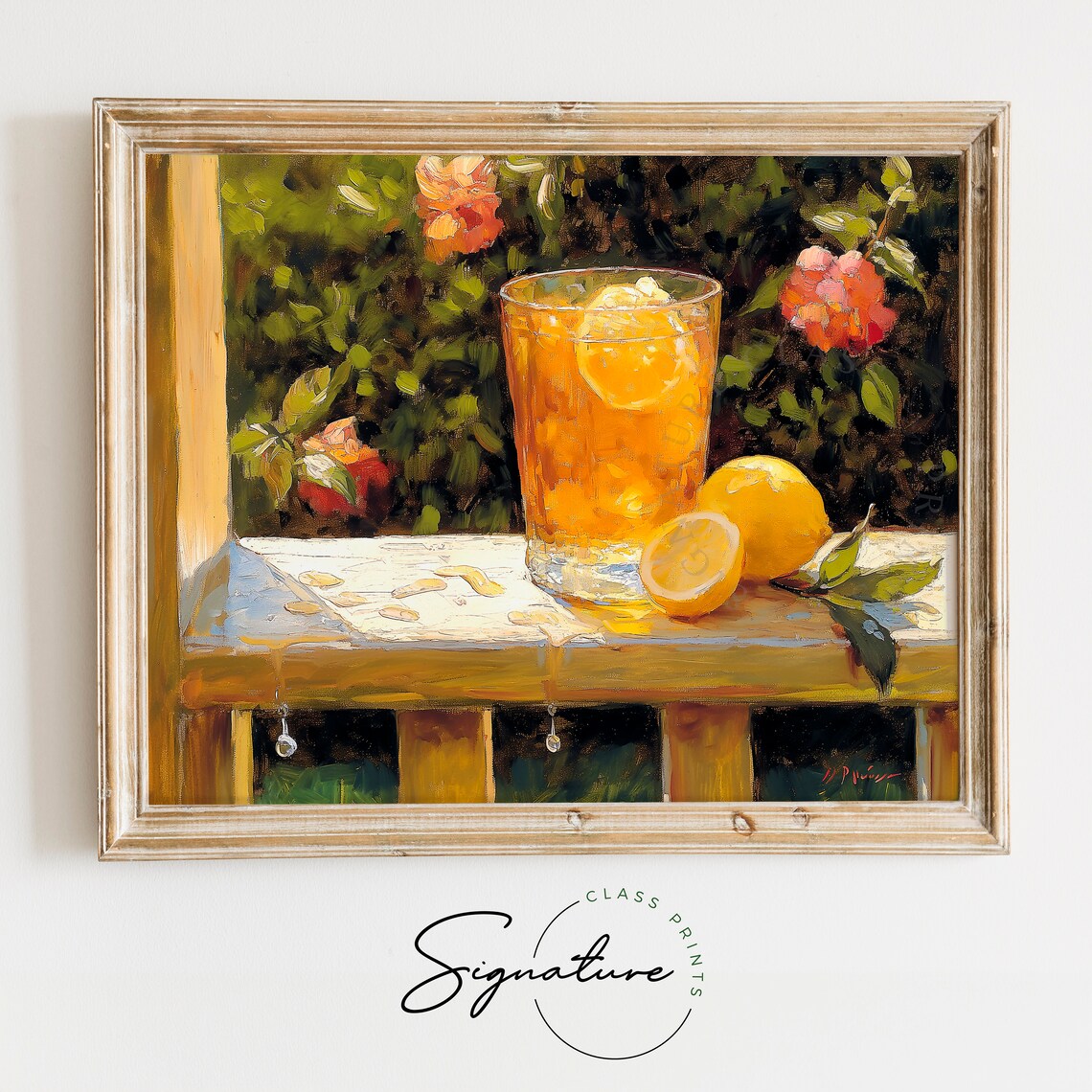 Iced Tea Porch Scene Vintage Afternoon Art Print
