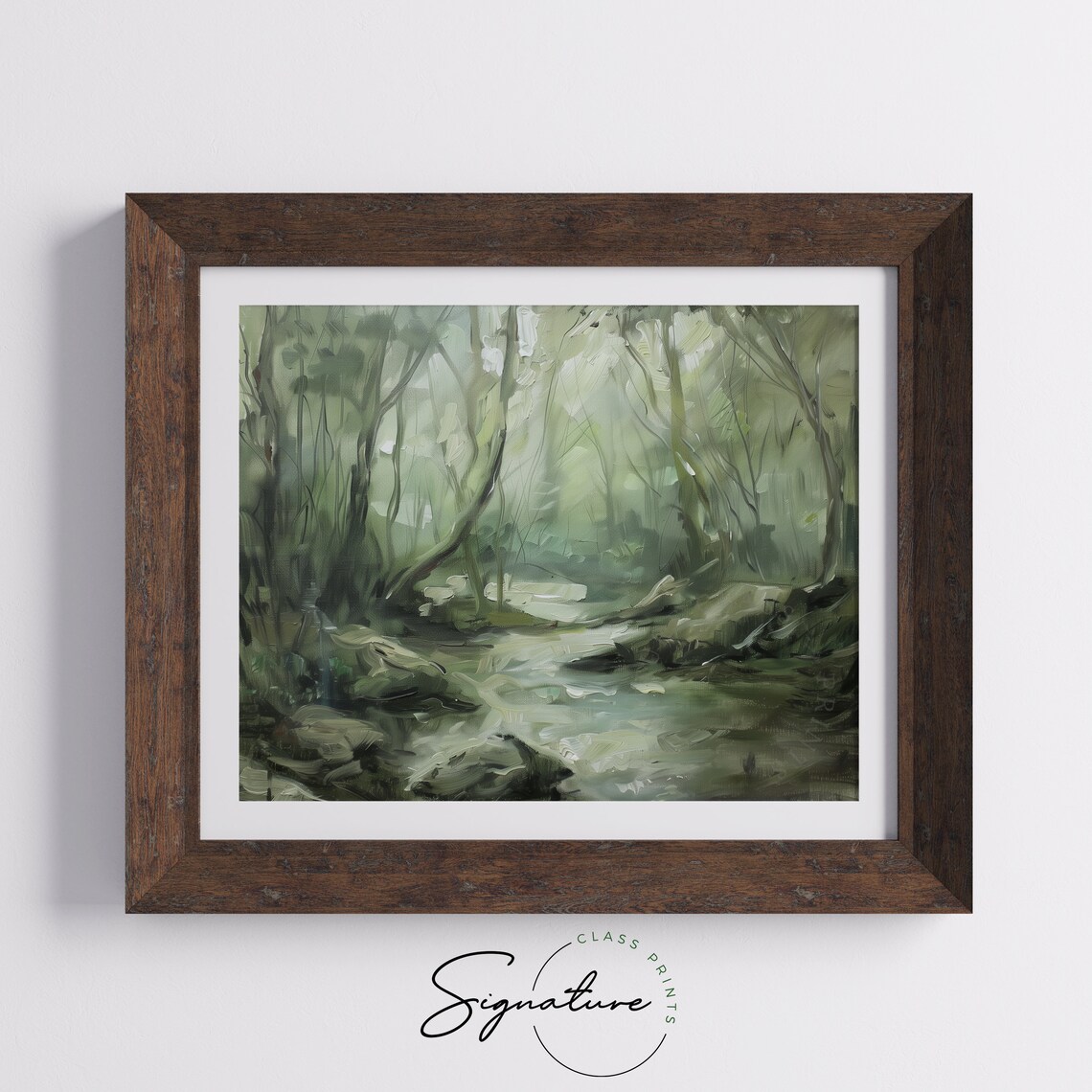 Forest Stream Art Print, Rustic Woodland Nature Scene - Image 5