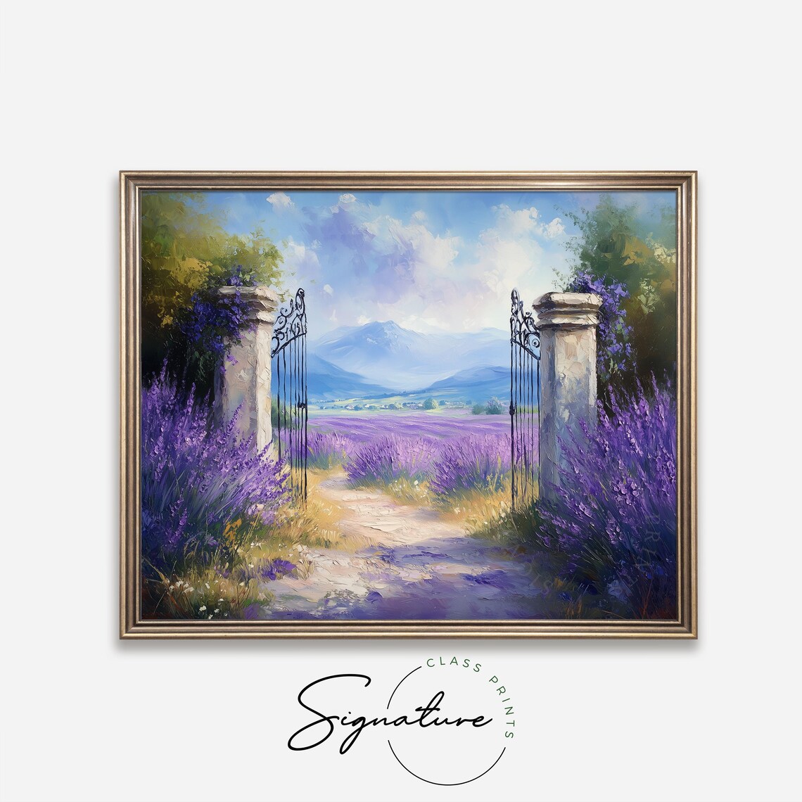 Lavender Field Iron Gates Provence France Countryside Landscape Poster - Image 2
