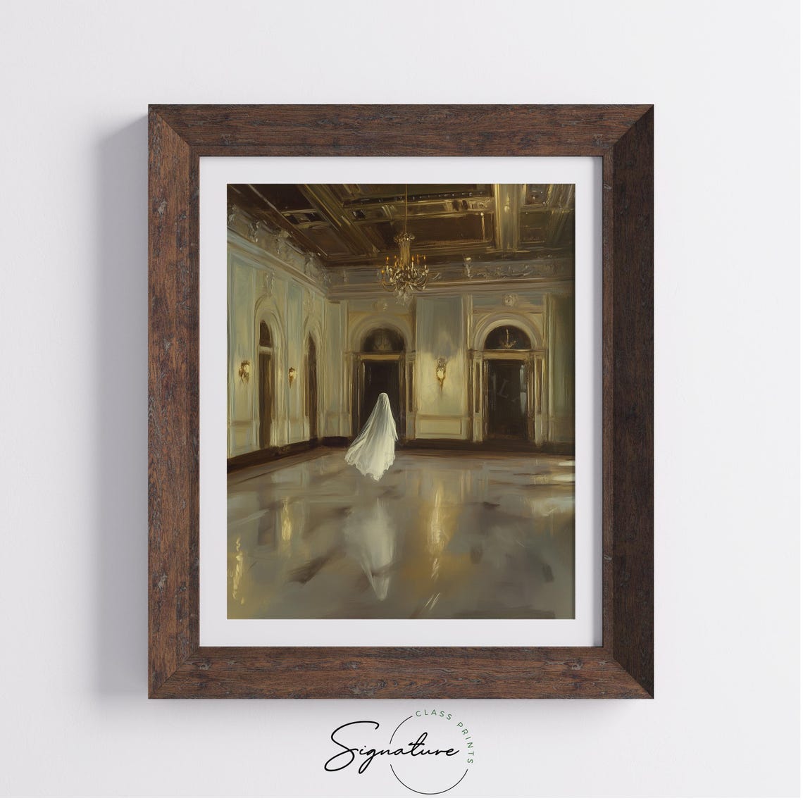 Ghost Drifting Through an Elegant Candlelit Ballroom Haunting Poster - Image 4