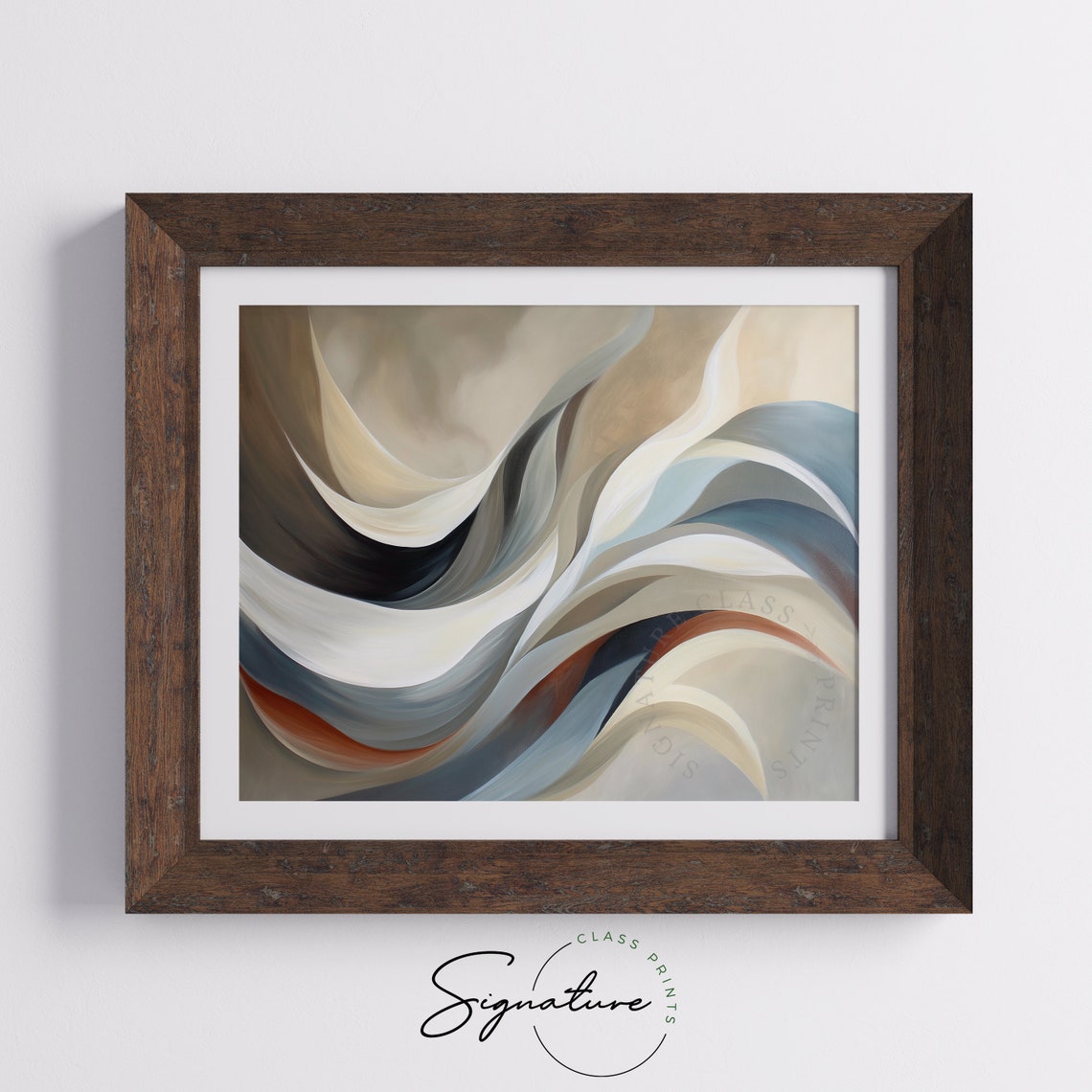 Autumn Wind Abstract Painting Soft Swirls Fall Colors Art Poster - Image 5