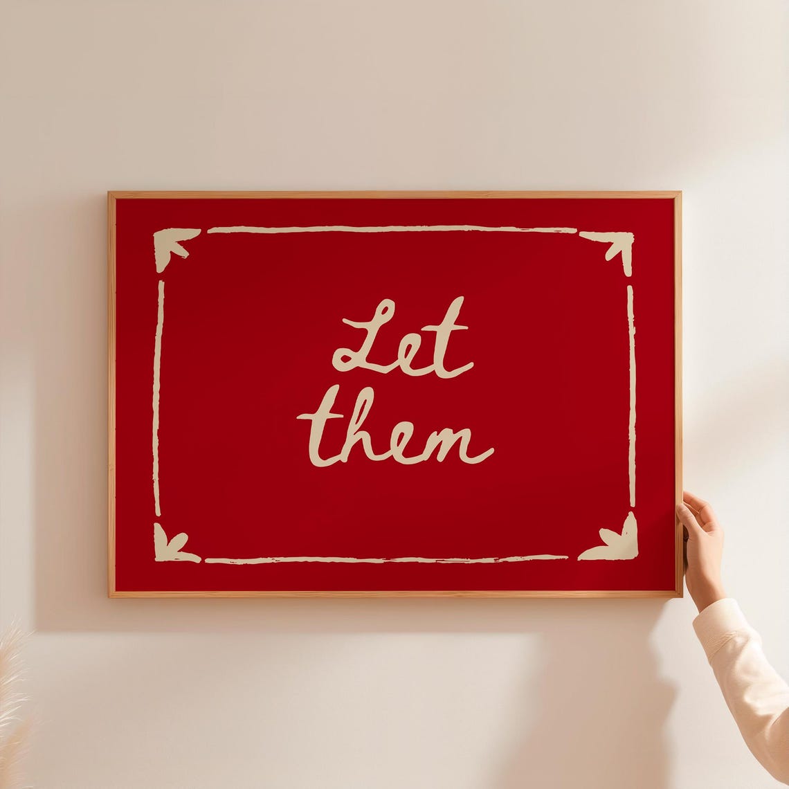 Let Them Quote on Red Background Handwritten Empowerment Poster