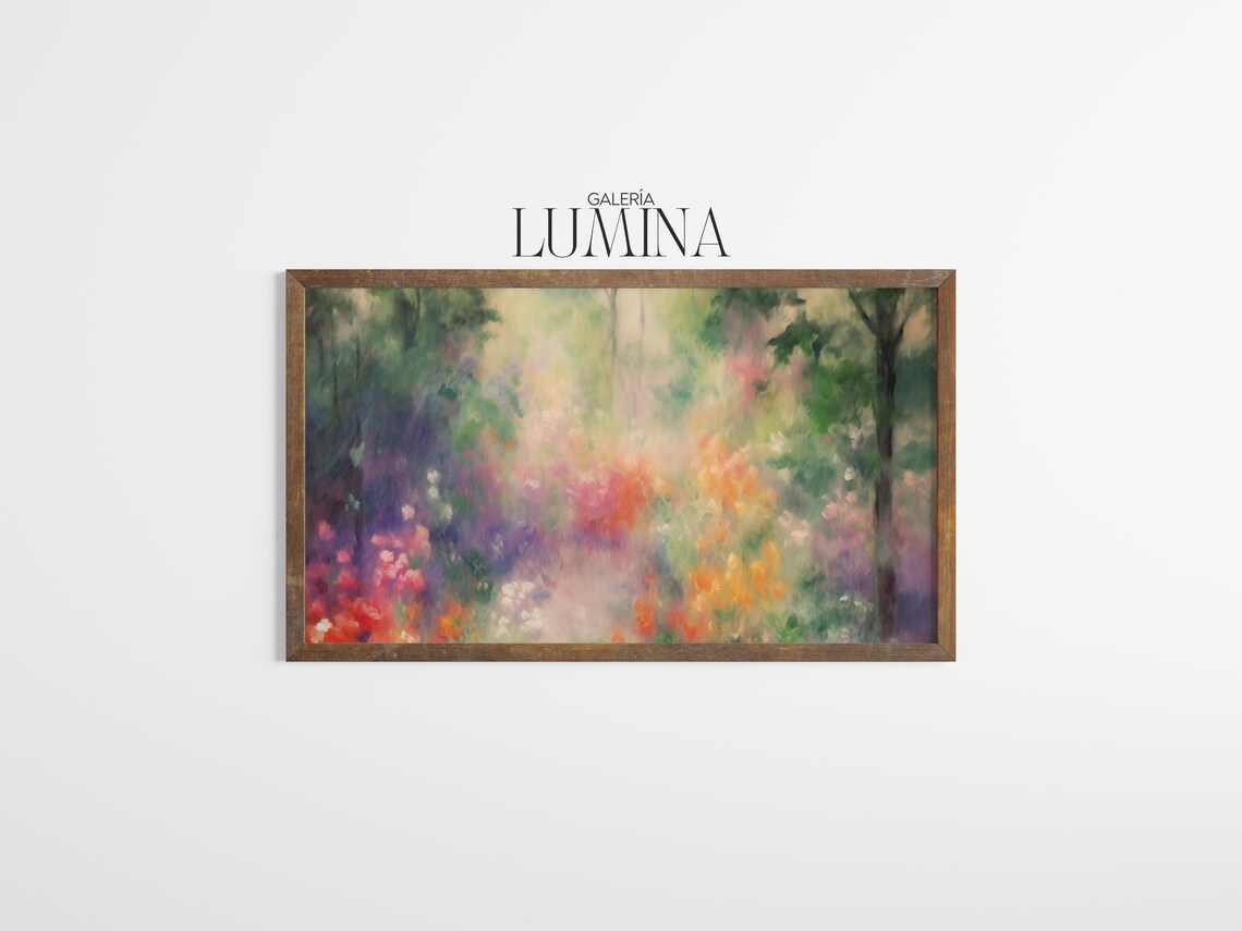 Impressionist Garden Colorful Floral Landscape Dreamy Poster - Image 3