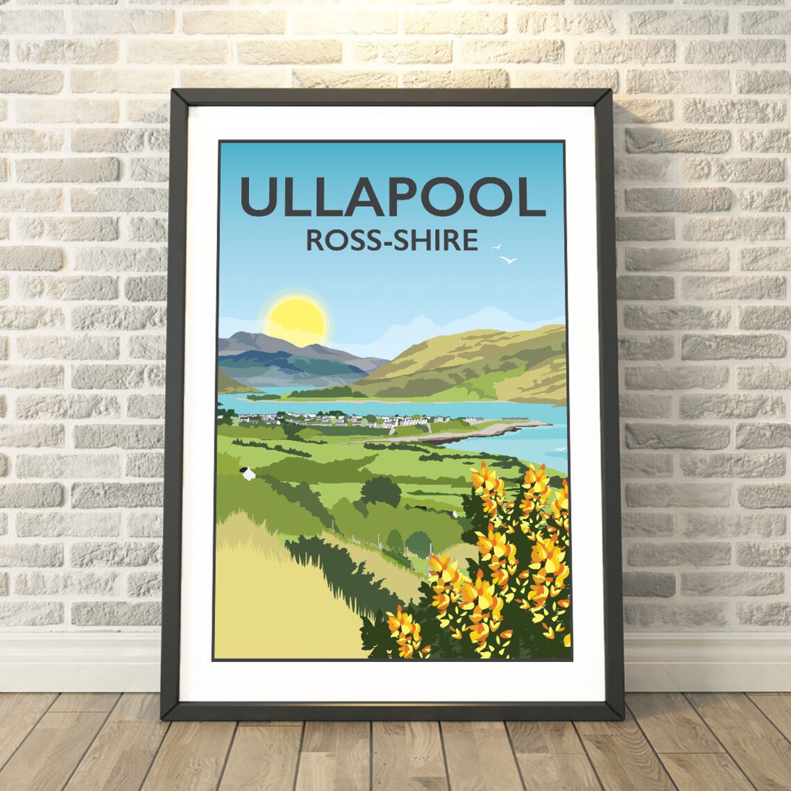 Ullapool Scottish Highlands Travel Poster, Scotland