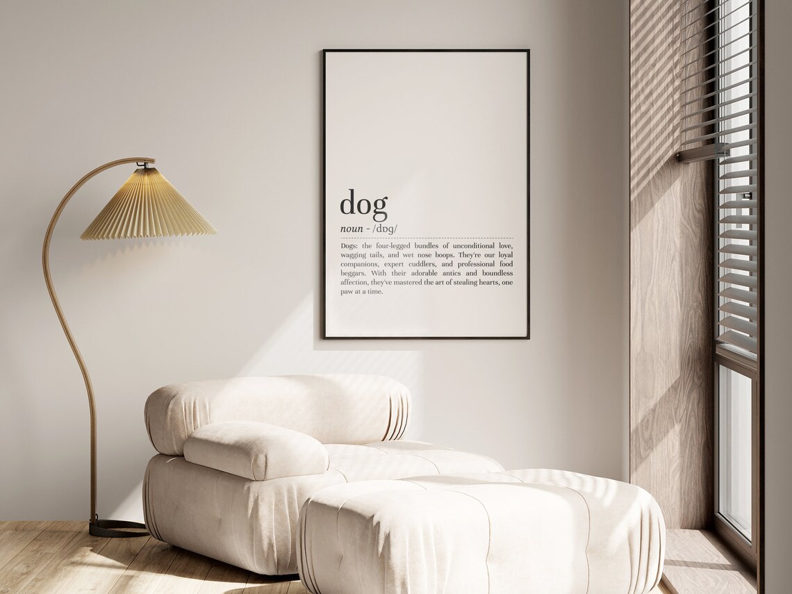 Dog Definition Print, Minimalist Dog Poster - Image 2