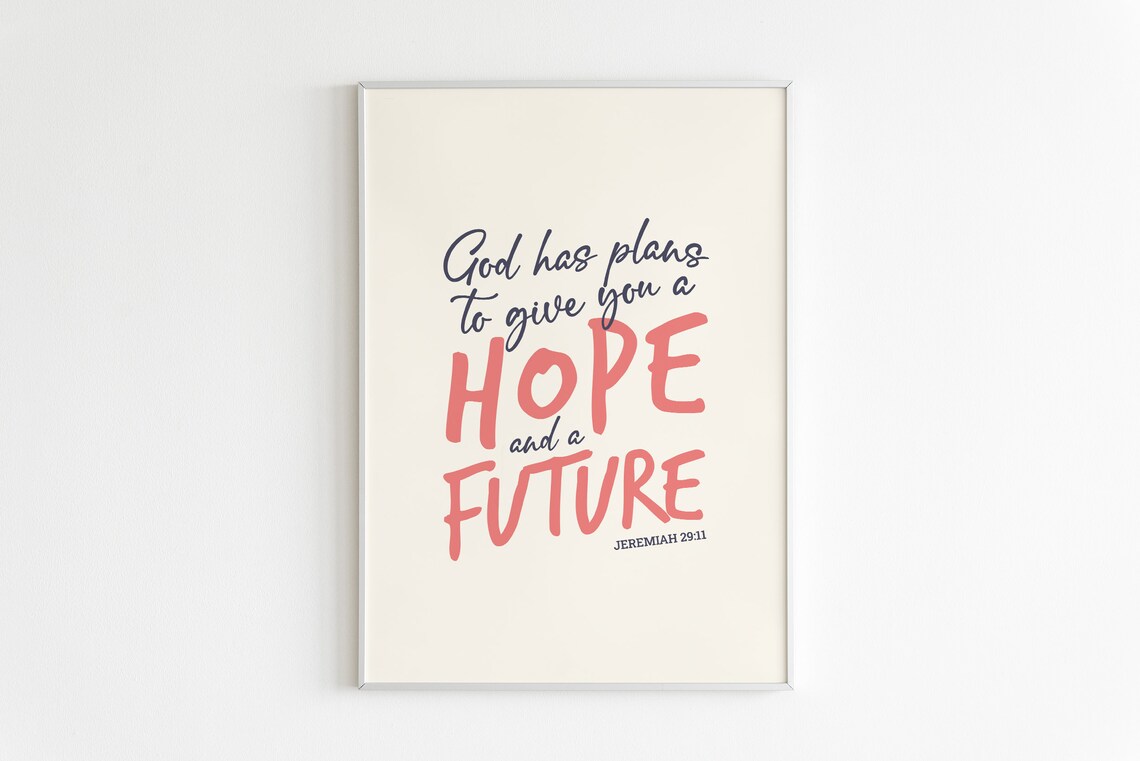 Jeremiah 29:11 God Has Plans Bible Verse Art