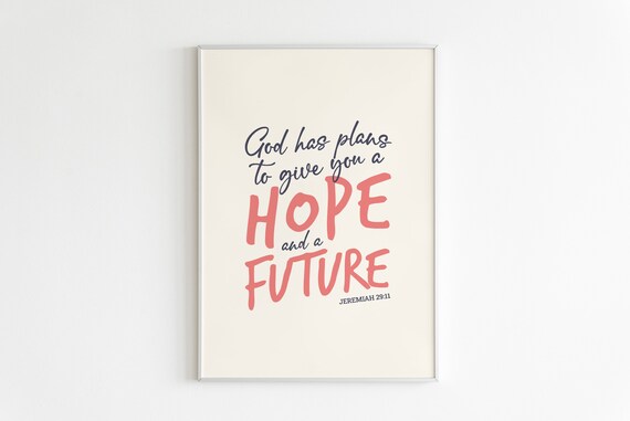 Jeremiah 29:11 God Has Plans Bible Verse Art
