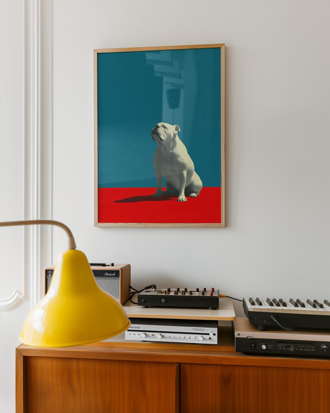 Bulldog Poster, Hiroshi Nagai Inspired Japanese Art - Image 2