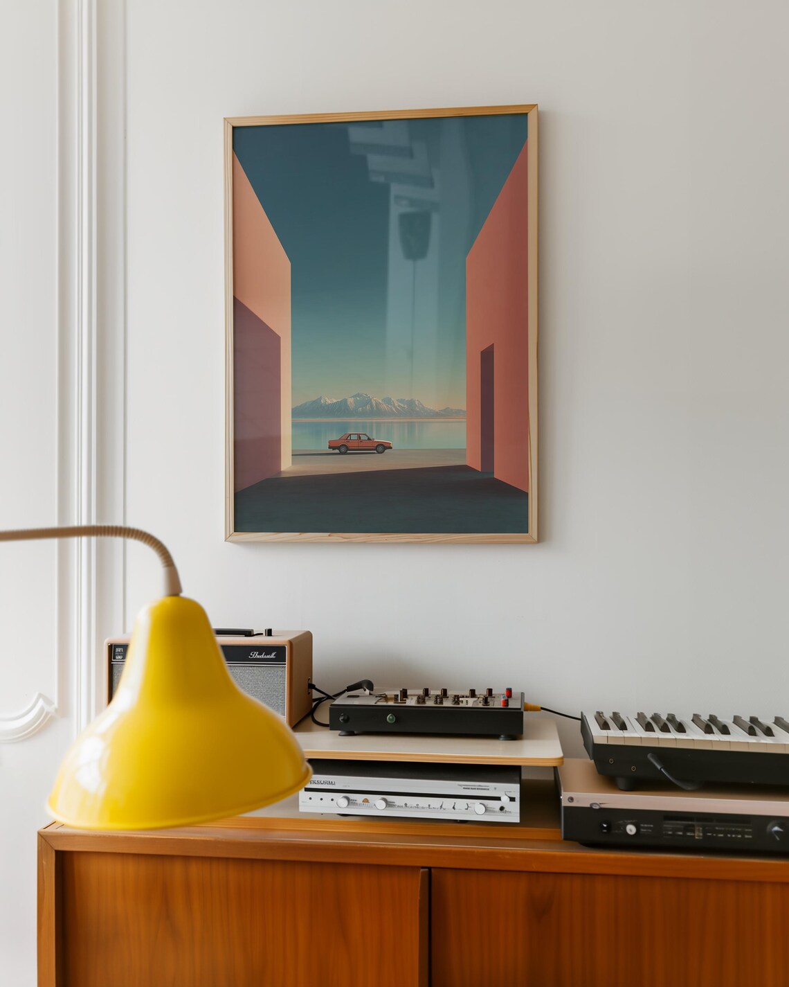 Car In Iceland Poster, Hiroshi Nagai Inspired - Image 2