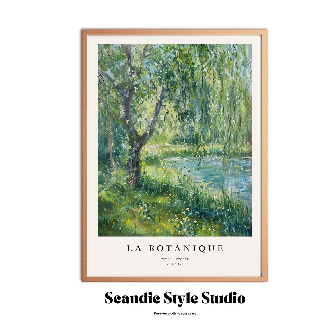Floral Garden Painting, Boho Decor Art Print - Image 3