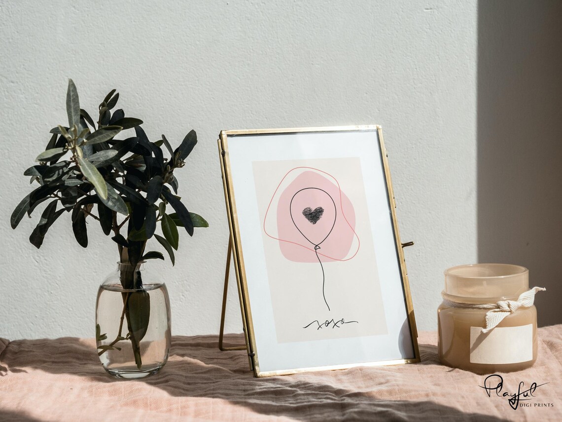 Xoxo Minimalist Line Art, One Line Drawing - Image 3