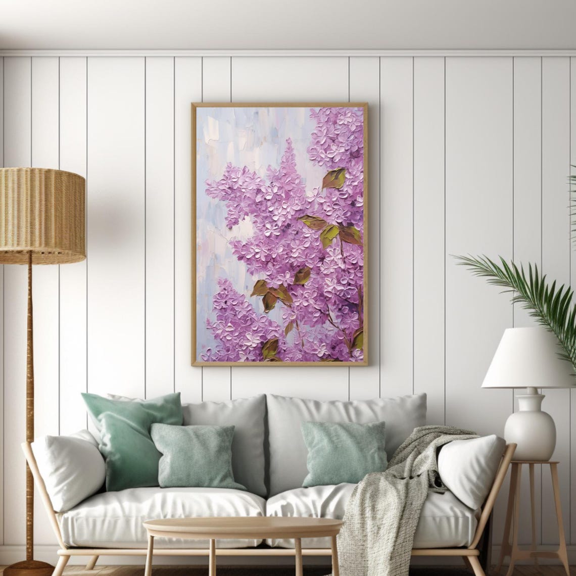 Lilac Art Print French Lilac Painting Vintage Floral Wall Art Spring Flower Impasto Oil Painting Provence Countryside Decor - Image 4